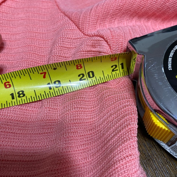 Ming Wang Women's Flamingo Pink Ottoman Rib One Button Knit Jacket Size Medium - Picture 8 of 8